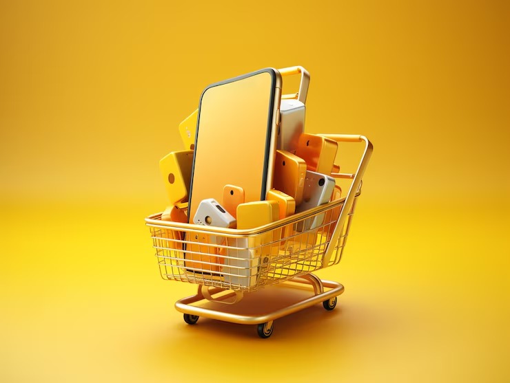 imgi 22 3d rendering cartoon shopping cart 23 2151680623